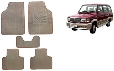 Autofetch Rubber Standard Mat For  Toyota Qualis(Beige)