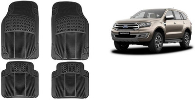 Autofetch Rubber Standard Mat For  Ford Endeavour(Black)
