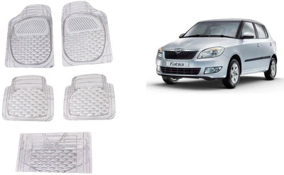 Autofetch Rubber Standard Mat For  Skoda Fabia(White)