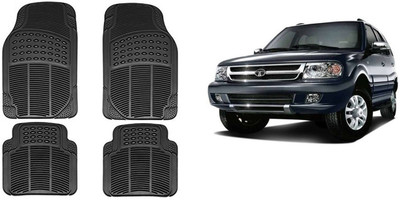 Autofetch Rubber Standard Mat For  Tata Safari(Black)