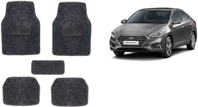 Autofetch Rubber Standard Mat For  Hyundai Fluidic Verna(Black)