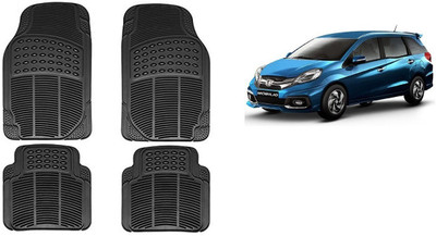 Autofetch Rubber Standard Mat For  Honda Mobilio(Black)