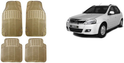 Autofetch Rubber Standard Mat For  Mahindra Verito(Beige)