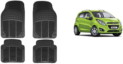 Autofetch Rubber Standard Mat For  Chevrolet Beat(Black)