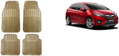 Autofetch Rubber Standard Mat For  Honda Jazz(Beige)