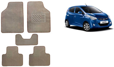 Autofetch Rubber Standard Mat For  Hyundai Eon(Beige)