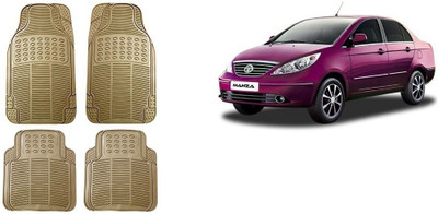 Autofetch Rubber Standard Mat For  Tata Manza(Beige)