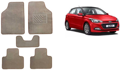 Autofetch Rubber Standard Mat For  Hyundai i20(Beige)