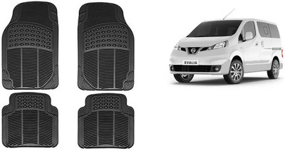 Autofetch Rubber Standard Mat For  Nissan Evalia(Black)