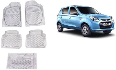 Autofetch Rubber Standard Mat For  Maruti Suzuki Alto 800(White)