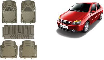 Autofetch Rubber Standard Mat For  Tata Indigo CS(Grey)