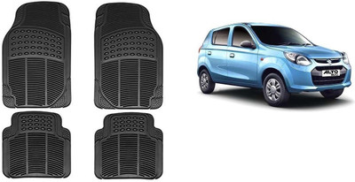 Autofetch Rubber Standard Mat For  Maruti Suzuki Alto 800(Black)