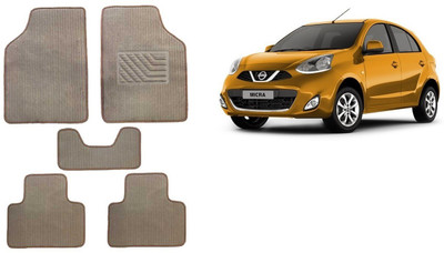 Autofetch Rubber Standard Mat For  Nissan Micra(Beige)
