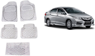 Autofetch Rubber Standard Mat For  Honda City(White)