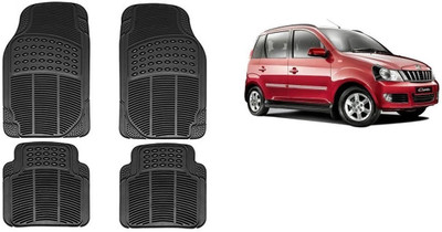 Autofetch Rubber Standard Mat For  Mahindra Quanto(Black)