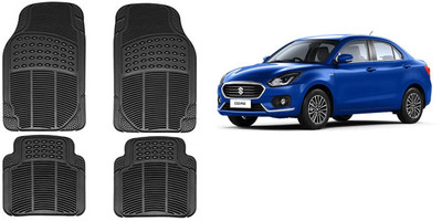 Autofetch Rubber Standard Mat For  Maruti Suzuki Swift Dzire(Black)