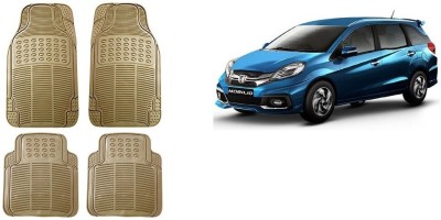 Autofetch Rubber Standard Mat For  Honda Mobilio(Beige)