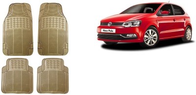 Autofetch Rubber Standard Mat For  Volkswagen Polo Exquisite(Beige)