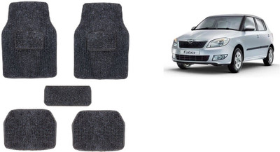 Autofetch Rubber Standard Mat For  Skoda Fabia(Black)
