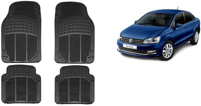 Autofetch Rubber Standard Mat For  Volkswagen Vento(Black)
