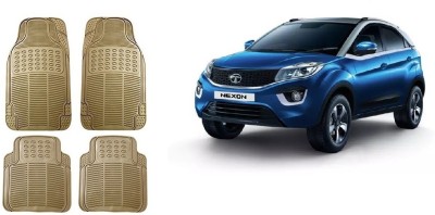 Autofetch Rubber Standard Mat For  Tata Nexon(Beige)