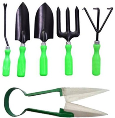 JetFire Green Gardening Tool Set of 5 With Heavy Grass Cutter Garden Tool Kit(6 Tools)