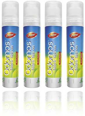 Odomos fabric roll on pack of 4(4 x 8 ml)