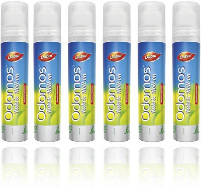Odomos fabric roll on pack of 6(6 x 8 ml)