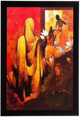 eCraftIndia Still Life View Matt Textured UV Ink 20 inch x 14 inch Painting(With Frame)