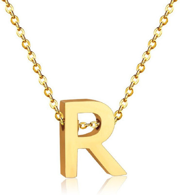 The Dance Bible The Dance Bible 'R' Gold Color Letter Name Initial Charms Necklace Pendant | Personalized Gifts | Fashion Jewelry for Women and Girls Gold-plated Alloy Pendant