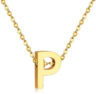 The Dance Bible The Dance Bible 'P' Gold Color Letter Name Initial Charms Necklace Pendant | Personalized Gifts | Fashion Jewelry for Women and Girls Gold-plated Alloy Pendant