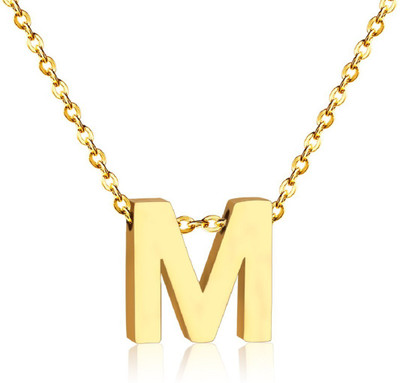 The Dance Bible The Dance Bible 'M' Gold Color Letter Name Initial Charms Necklace Pendant | Personalized Gifts | Fashion Jewelry for Women and Girls Gold-plated Alloy Pendant
