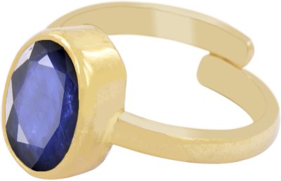 Jaipur Gemstone Blue Sapphire Ring Natural & Oriinal neelam panchdhatu ring for unisex by Jaipur Gemstone Copper Sapphire Copper Plated Ring