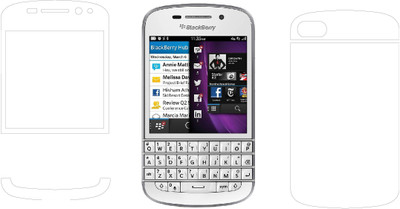 MudShi Front and Back Screen Guard for Blackberry Q10(Pack of 2)