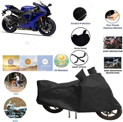 QualityBeast Two Wheeler Cover for Yamaha(YZF R1, Black)