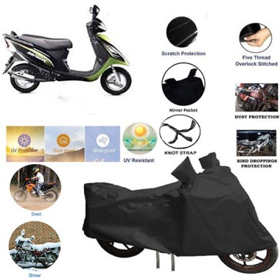 QualityBeast Two Wheeler Cover for TVS(Scooty Streak, Black)