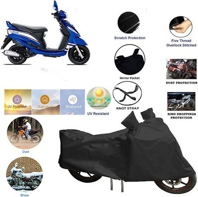 QualityBeast Two Wheeler Cover for Mahindra(Rodeo RZ, Black)