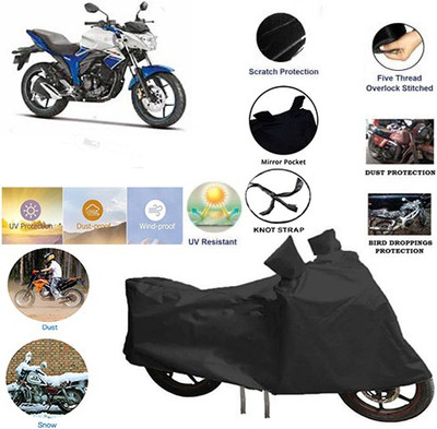 QualityBeast Two Wheeler Cover for Suzuki(Gixxer, Black)