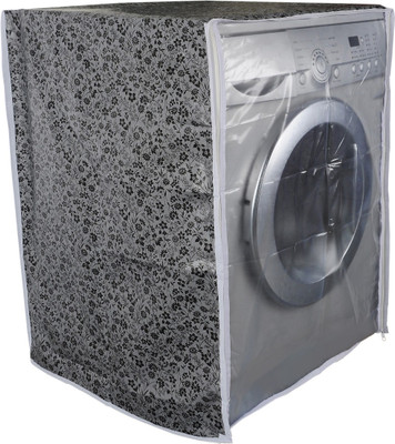 Vintage Pro Front Loading Washing Machine  Cover(Width: 63 cm, Black & Grey)