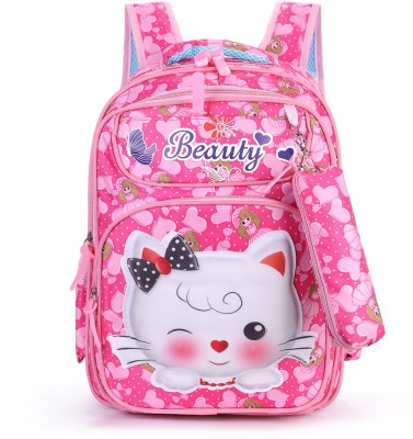 Tinytot School Backpack College Bag Travel Bag 3rd Standard onward Waterproof School Bag(Pink, Blue, 26 L)