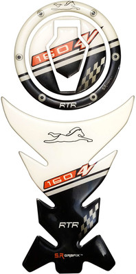 S.R Grafix Apch 4v Black And white Bike Tank Pad