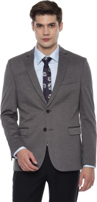 VAN HEUSEN Self Design Single Breasted Formal Men Blazer(Grey)