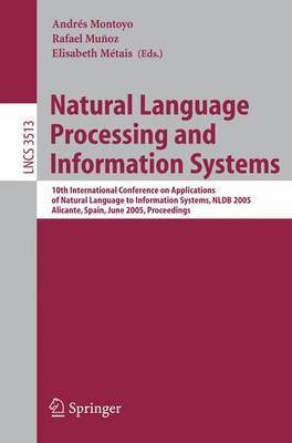 Natural Language Processing and Information Systems(English, Electronic book text, Montoyo Andres)