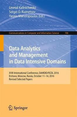 Data Analytics and Management in Data Intensive Domains(English, Paperback, unknown)