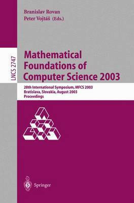 Mathematical Foundations of Computer Science 2003(English, Electronic book text, unknown)
