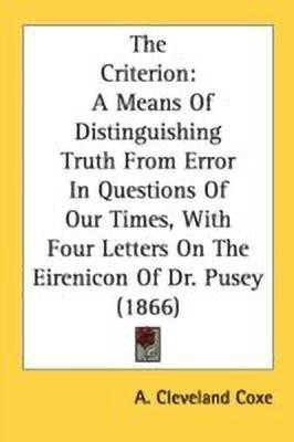 The Criterion(English, Paperback, Coxe A Cleveland)