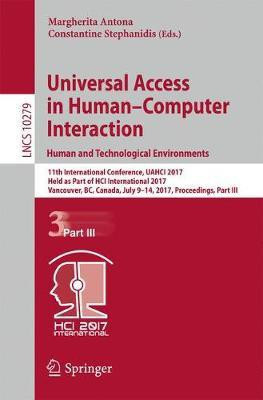 Universal Access in Human-Computer Interaction. Human and Technological Environments(English, Paperback, unknown)