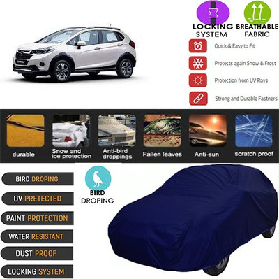 Bristle Car Cover For Honda WRV (With Mirror Pockets)(Blue, For 2018, 2019 Models)
