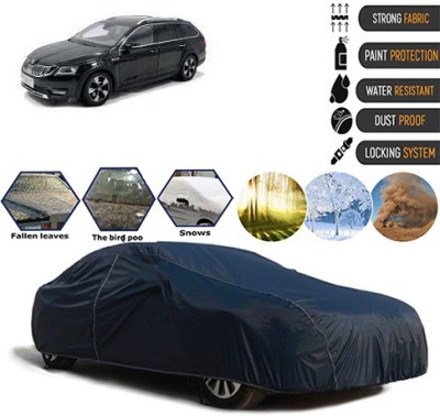 Creeper Car Cover For Skoda Octavia Combi (With Mirror Pockets)(Blue, For 2018, 2019 Models)