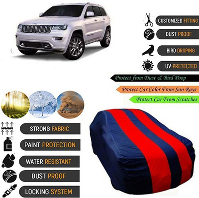 CREEPER Car Cover For Mahindra Jeep (With Mirror Pockets)(Blue, Red, For 2018, 2019 Models)